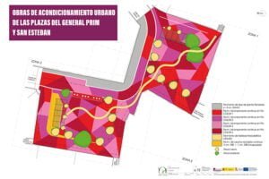 Las nuevas plazas de San Esteban y Prim de Guadalajara se llenarán de colorido, vegetación y de más espacios de sombra