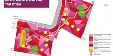 Las nuevas plazas de San Esteban y Prim de Guadalajara se llenarán de colorido, vegetación y de más espacios de sombra