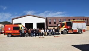 Los parques de bomberos de Cañete y Priego están al 80 por ciento de ejecución y estarán finalizados en dos meses