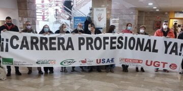Nueva protesta de los Sindicatos en Guadalajara para solicitar la reanudación del Sistema de Carrera Profesional en el SESCAM
