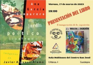 Poesía y pintura unidas en un “Jardín Poético” en la Sala Multiusos de la Diputación de Guadalajara