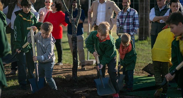 Primera piedra de la EDAR Uceda, antes de que el Jarama se una al Tajo