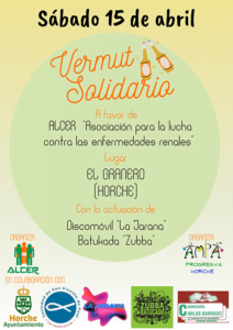 ALCER Guadalajara y la AMPA progresiva de Horche organizan un vermut solidario el 15 de abril