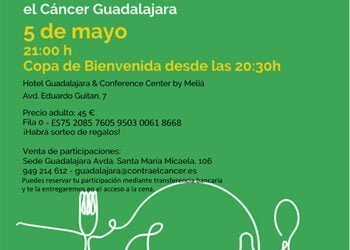 La Asociación Española Contra el Cáncer en Guadalajara celebra su XII Cena Benéfica