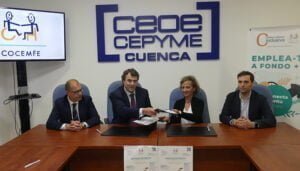 CEOE-Cepyme Cuenca y COCEMFE firman un convenio para la empleabilidad de las personas con discapacidad