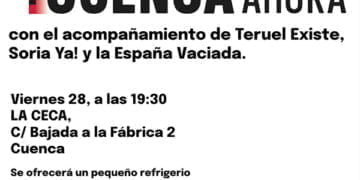 +CUENCA Ahora presentará este viernes en la capital conquense sus candidaturas en un acto junto con España Vaciada, Teruel Existe y Soria ¡YA!