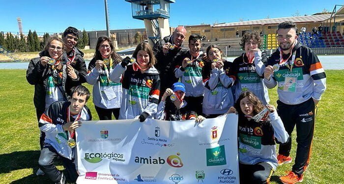 Diez medallas para el Club Deportivo Amiab Cuenca en su primera participación en el Campeonato Regional de Atletismo para personas con discapacidad intelectual