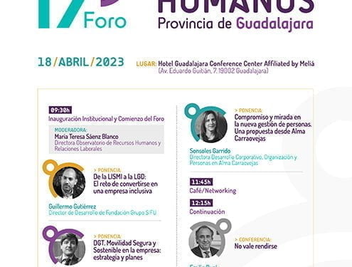 El 17º Foro de Recursos Humanos de la provincia de Guadalajara tendrá lugar el 18 de abril 1 El 17º Foro de Recursos Humanos de la provincia de Guadalajara tendrá lugar el 18 de abril