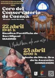 El Coro del Conservatorio de Cuenca ofrece este sábado un Concierto-Meditación en la Basílica Pontificia de San Miguel