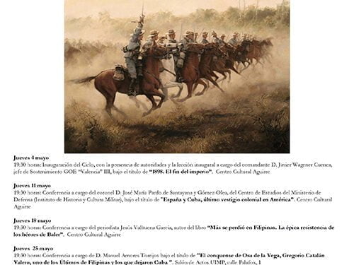 El V Ciclo de Historia Militar de Cuenca tratará sobre la crisis del 98 y la pérdida de Cuba y Filipinas 1 El V Ciclo de Historia Militar de Cuenca tratará sobre la crisis del 98 y la pérdida de Cuba y Filipinas