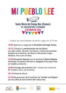 Santa María del Campo Rus celebra su III Festival Literario «Mi pueblo lee»