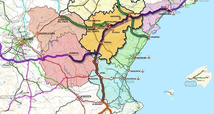Teruel Existe pide un “Arco Mediterráneo interior” incluyendo a Cuenca y conectando siete autovías para vertebrar el país y no aislar territorios