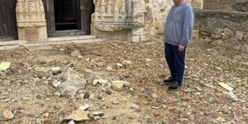 Un rayo causa destrozos en el Panteón de los Marqueses de Moya de Carboneras de Guadazaón