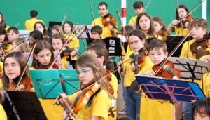 Un total de 225 alumnos se dan cita en Cuenca en el II Encuentro Regional Intercentros de Cuerda Frotada