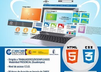 Abierto el plazo de inscripción para el curso gratuito publicación de páginas web de CEOE-Cepyme Guadalajara