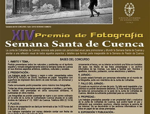 Abierto el plazo de participación en el XIV Premio de Fotografía “Semana Santa de Cuenca” convocado por la JdC