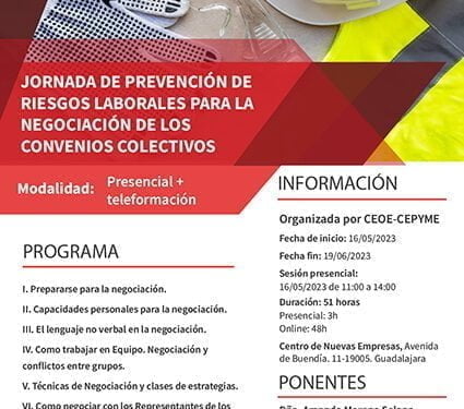 Nueva jornada de expertos en negociación colectiva organizadas por CEOE-Cepyme Guadalajara
