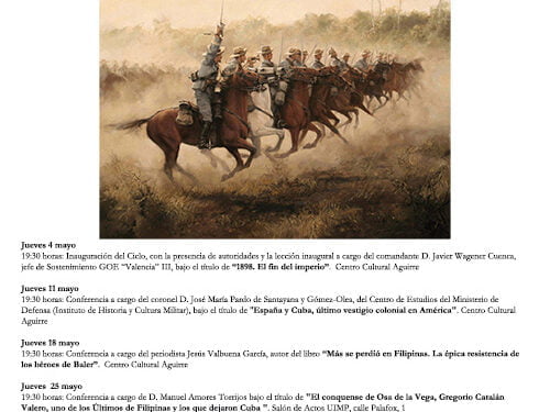 El próximo jueves 18 de mayo tendrá lugar la tercera conferencia del V Ciclo de Historia Militar de Cuenca