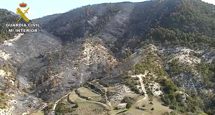 Complicado y largo rescate de un hombre de 55 años en el Ocentejo 1 El Seprona investiga a una persona como presunto autor del incendio forestal de Ocentejo