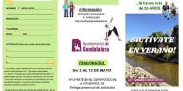A partir del 2 de mayo, se abre en Guadalajara la inscripción a los programas de envejecimiento activo ‘Actívate en verano’ y ‘Salud y playa’