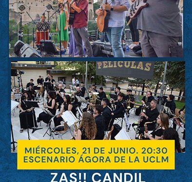 La Banda Sinfónica de la UCLM en Cuenca y Zas!! Candif folk se unen en Estival Cuenca 23 para celebrar el Zas! Candil Bandístico 1 La Banda Sinfónica de la UCLM en Cuenca y Zas!! Candif folk se unen en Estival Cuenca 23 para celebrar el Zas! Candil Bandístico