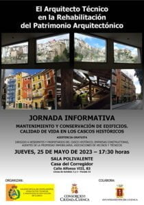 Los arquitectos técnicos de Cuenca expondrán en una jornada el mantenimiento y conservación de edificiosy la calidad de vida en los cascos históricos