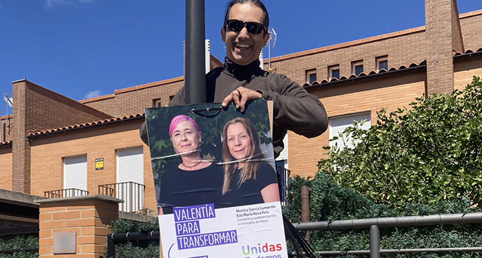 Unidas Podemos denuncia el robo de “prácticamente todos” sus carteles electorales en Las Avenidas, San Bartolomé y el casco histórico de Yebes
