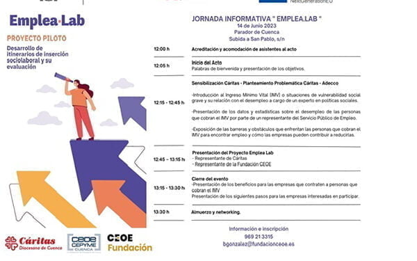 CEOE-Cepyme Cuenca invita a las empresas a participar en la jornada informativa sobre el proyecto Emplea.Lab 1 CEOE-Cepyme Cuenca invita a las empresas a participar en la jornada informativa sobre el proyecto Emplea.Lab