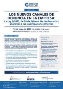 CEOE-Cepyme Guadalajara organiza una jornada titulada “Los nuevos canales de denuncia en la empresa”