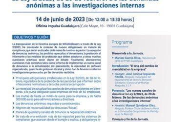 CEOE-Cepyme Guadalajara organiza una jornada titulada “Los nuevos canales de denuncia en la empresa” 5 CEOE-Cepyme Guadalajara organiza una jornada titulada “Los nuevos canales de denuncia en la empresa”
