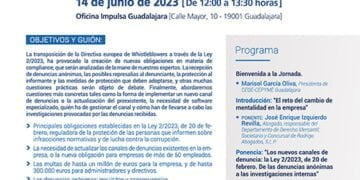 CEOE-Cepyme Guadalajara organiza una jornada titulada “Los nuevos canales de denuncia en la empresa”