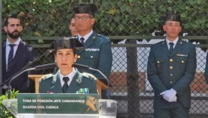 El director general de la Guardia Civil, Leonardo Marcos, preside la toma de posesión de la nueva jefa de la Comandancia de Cuenca