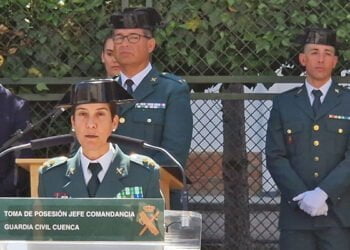 El director general de la Guardia Civil, Leonardo Marcos, preside la toma de posesión de la nueva jefa de la Comandancia de Cuenca