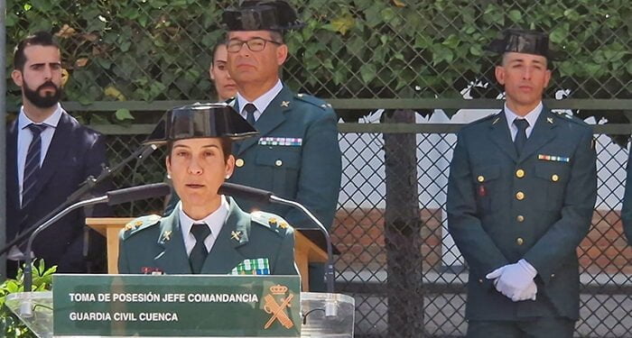 El director general de la Guardia Civil, Leonardo Marcos, preside la toma de posesión de la nueva jefa de la Comandancia de Cuenca