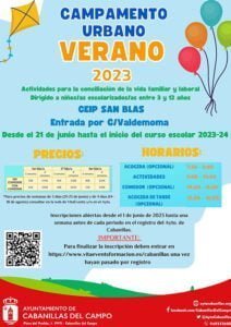 Flyer campamento de verano para niños divertido infantil colori