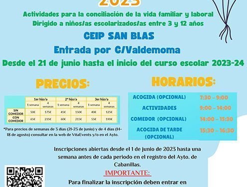 Abre la inscripción para el Campamento Urbano de Verano de Cabanillas 2023 1 Flyer campamento de verano para niños divertido infantil colori