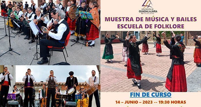 La Escuela de Folklore de la Diputación de Guadalajara realizará la actuación de Música y Baile de fin de curso el próximo miércoles en el Centro San José