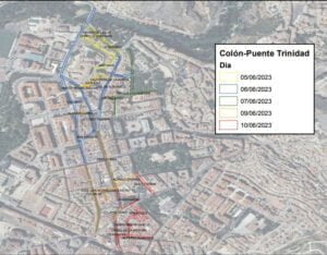 La limpieza intensiva implica restricciones de aparcamiento en la zona centro hasta Puente de la Trinidad
