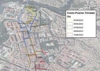 La limpieza intensiva implica restricciones de aparcamiento en la zona centro hasta Puente de la Trinidad