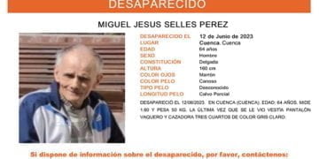 Se busca a Jesús, desaparecido desde el día 12 en Cuenca
