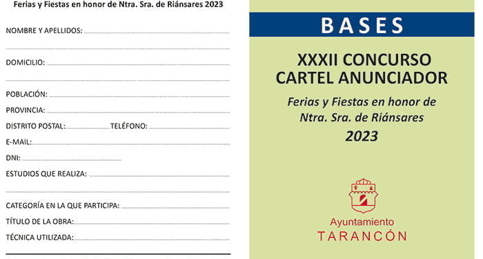 Tarancón convoca las bases del concurso del cartel anunciador de las fiestas patronales de la localidad