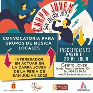 Abierto el plazo para los grupos locales de música que quieran actuar en la Carpa Joven de la Feria de San Julián