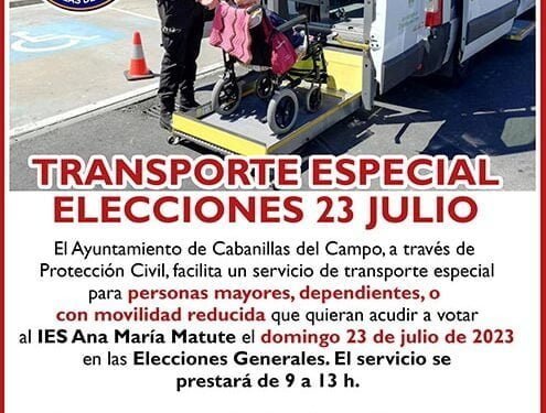 Ayuntamiento de Cabanillas y Protección Civil habilitan de nuevo el servicio de transporte electoral para personas con dificultades de movilidad 1 Ayuntamiento de Cabanillas y Protección Civil habilitan de nuevo el servicio de transporte electoral para personas con dificultades de movilidad