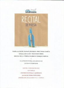 Recital de “Poesía para náufragos” en el jardín del alfar de Pedro Mercedes