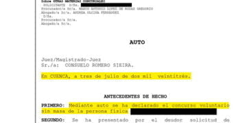 Un empresario conquense consigue liberarse de más de 70.000 euros de deuda gracias a la Ley de la Segunda Oportunidad