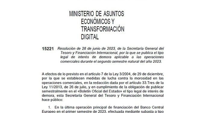 CEOE-Cepyme Cuenca señala que el tipo legal de interés de demora será del 12% durante este semestre 1 CEOE-Cepyme Cuenca señala que el tipo legal de interés de demora será del 12% durante este semestre