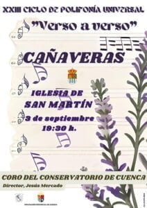 El Coro del Conservatorio de Cuenca completará su XXIII Ciclo de Polifonía Universal en Cañaveras