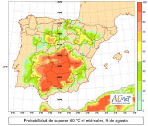 Esto es lo que nos espera esta semana el miércoles se podrá llegar a los 44º en la zona centro