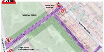 Cortes de tráfico por trabajos en la calle del Río, calle Barranco del Coquín y travesía de Madrid