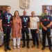 Ana Guarinos recibe a Jorge Serrano y a Daniel Barchino, pódium en las olimpíadas de policía y bomberos